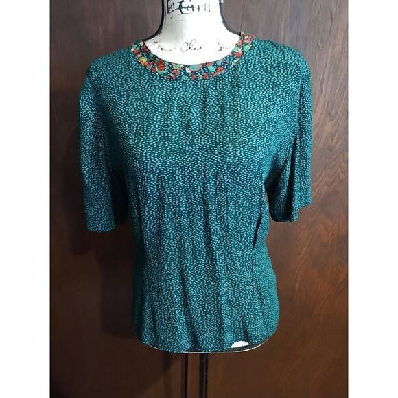 Vintage PS IllUSTRATIONS Set Blouse Size 6P Petite Pants Holiday Christmas 80s - Picture 5 of 11